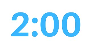 2 Minute - Simple Countdown Timer - Blue Numbers