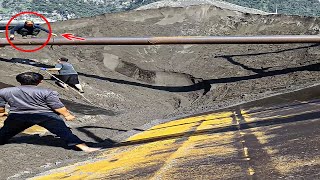 Barge unloading 4560 tons of river sand - Relaxing video - Vlog about work on barge