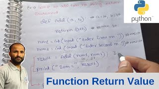 Function Return Value in Python | Function Python Tutorials for Beginners in Hindi #cse #gyan