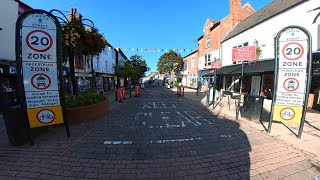 Stroll Along the High Street of the Market Town of Hinckley , UK Walking Tour in 4K.