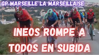 RESUMEN GP MARSEILLE LA MARSEILLAISE 2025/INEOS ROMPE A TODOS EN LA SUBIDA