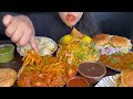 asmr eating panipuri momo dahipuri samosa noodles pavbhaji bhelpuri”indian street food