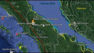 Large Indonesia Earthquakes, Foreshock M 6.8 then M6.9