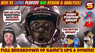 😭WE BELIEVE! SB Bound! WSH WHOOP #1 Seed Lions 45-31! REVIEW! | JD is Best NFL QB! 5 DEF Turnovers!😤