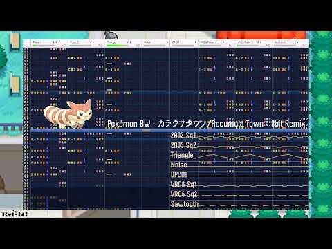 Pokemon Black&White - カラクサタウン / Accumula Town (Furret Walk Song) [VRC6 ...