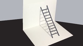 How To Draw 3D Ladder Optical Illusion - "3D Ladder Drawing"