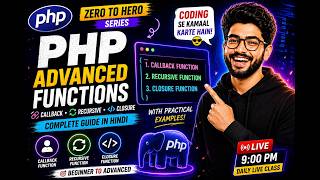 PHP Callback Function, Recursive Function & Closure Function Tutorial in Hindi