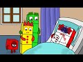 Numberblocks 3 and 4 Pray for healing NB 10 - Numberblocks fanmade coloring story