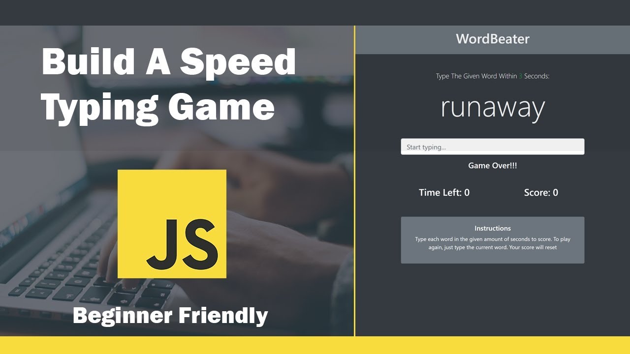 Build A Speed Typing Game In Javascript Youtube