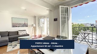 Paris XIV - Alésia - Appartement de 50 m2 - 1 chambre.