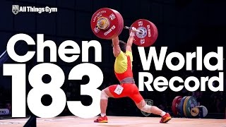 Chen Lijun (62kg) 183kg Clean \u0026 Jerk World Record 2015 World Weightlifting Championships