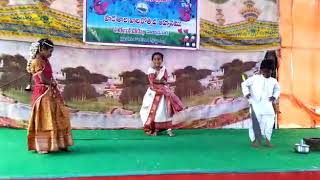 Folk dance by Second class children of MPPs Tholukodu hw.Mylavaram Krishna dt