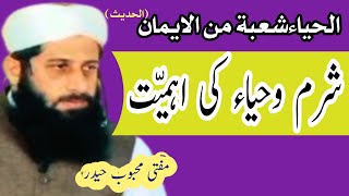 haya aur pakdamni ki ahmiyat || حیا اور پاکدامنی کی اہمیت||