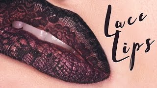 LIP ART MAKEUP - 'Lace Lips' Creative Makeup Tutorial