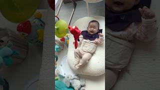 모빌보다 엄마 발견하고 웃는 아기👶🏻 #cute #미소천사 #4개월아기 #baby #아기