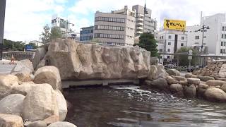 高松駅前「海水池」の人口造波装置