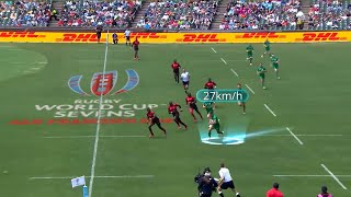 Jordan Conroy: Speed tracking at Rugby World Cup Sevens
