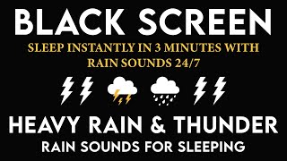 🔴 Heavy Rain Sounds for Sleeping 24/7 to Sleep Instantly with Rain Sounds & Thunder at Night #8