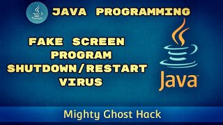 Fake Screen Program | Java Progam | Shutdown/Restart 💻