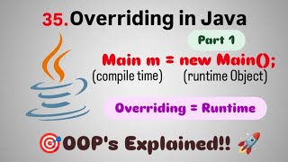 Object Oriented Programming (OOPs) in Java (Part 9) | Overriding in Java Explained | Fight4Tech