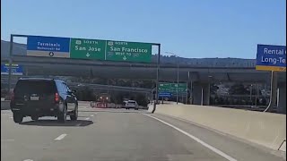 pickup from SFO international terminal and exit the freeway.