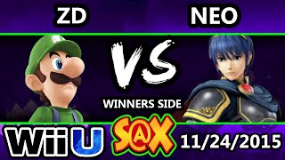 S@X 125 - ZD (Luigi) Vs. Neo (Marth) SSB4 Tournament - Smash Wii U - Smash 4