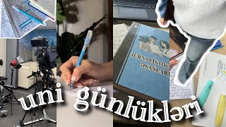 KOLLOKVİUM həftəsi 📝 uni günlükləri (dərs çalışma rutinim 📚, studiya 🎥, planner necə tuturam ?✍️)BDU