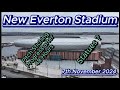 New Everton FC Stadium - 7th November 2024 - Bramley Moore Dock - Pitch progress #djidrone #efc