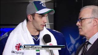 Maxim Lapierrre 1st Intermission Interview  2011.10.29