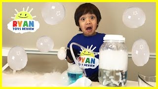 DRY ICE BOO BUBBLES Science Experiments for kids to do at home