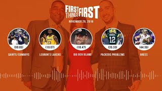 First Things First audio podcast(11.29.18)Cris Carter, Nick Wright, Jenna Wolfe | FIRST THINGS FIRST