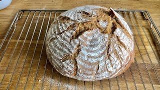 Einfaches Vollkornbrot backen🍞 / 100% Vollkorn 🌾 / 72h Vorteig 🕐