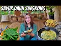 EPISODE MASAK - Menu kali ini kotokan daun singkong, mendoan, ikan goreng dan telur dadar tepung