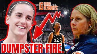 WNBA Playoff Attendance \u0026 Ratings are a DUMPSTER FIRE wo Caitlin Clark on the basketball court!