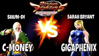 VF5US- C-MONEY VS GIGAPHENIX! (Virtua Fighter 5: Ultimate Showdown)- Shun Di VS Sarah Bryant, FGC.