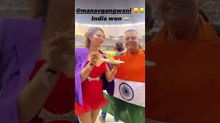 Urvashi Rautela Celebrate After India Won Against Pakistan 😍 #shorts #indvspak