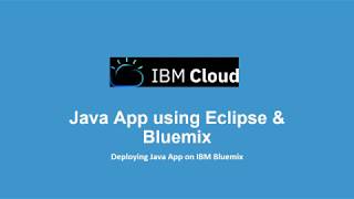 Eclipse App deployed using IBM Bluemix