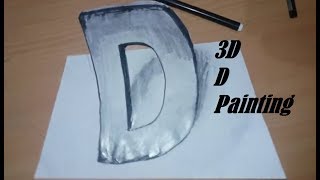 How to Draw 3D Letter D   Trick Art Drawing   Drawing with Pencil || TAQNIA