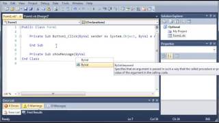 Visual Basic Tutorial 46 Optional ByVal