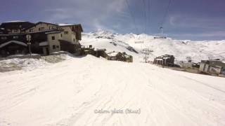 Val Thorens Cairn lift and blue run