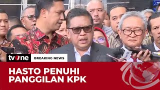 [BREAKING NEWS] Hormati Keputusan KPK, Hasto: PDIP Partai Berkarakter Banteng, Merdeka! | tvOne