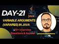 Variable Arguments (VarArgs) in Java #java  #javaprogramming #decodeproblem1278