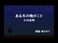 【朗読】『あり冬の晩のこと』小川未明（朗読 林カオリ）