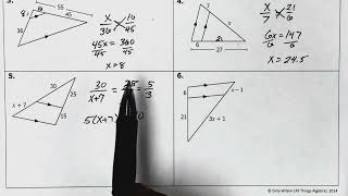 Triangle Proportionality Theorem Notes