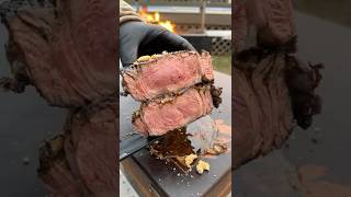 Coffee Crusted Steak with Cookie-Infused Butter #ad | Over The Fire Cooking by Derek Wolf