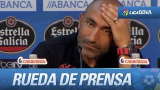 Rueda de prensa de Abelardo tras el Deportivo de la Coruña (2-3) Sporting de Gijón