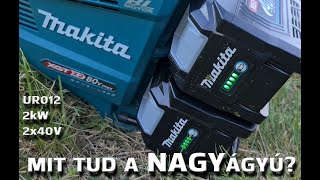 Mit tud a NAGYágyú? - Makita UR012 fűkasza + 2 x BL4080 8Ah akku - üzemidő / terület teszt