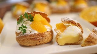 Orange Eclair Recipe｜Coris cooking