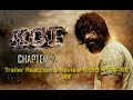 KGF Chapter 2 Trailer | Kannada |Yash|Sanjay Dutt|Raveena| REACTION!!