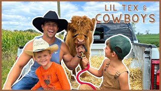 Lil' Texas Tours the Roshek Farm! COW PASTURE/MINI COW/TRUCK/KIDS/LITTLE COWBOY/ANIMALS/HERD/EXPLORE